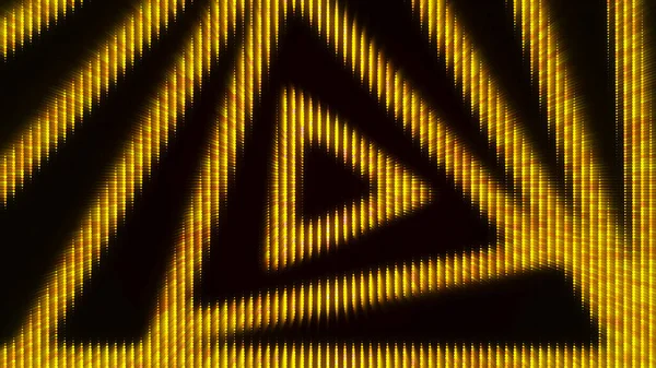 Hypnotisk triangel mönster bakgrund. Animering. Diod mönster med vridbar triangulär spiral. Trekantig diod mönster på svart bakgrund — Stockfoto