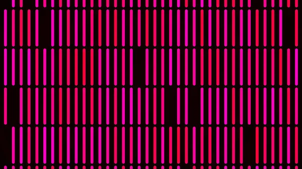 Φωτεινές ροζ και μωβ γραμμές που κινούνται από πάνω προς τα κάτω απομονωμένες σε μαύρο φόντο. Κινούμενα σχέδια. Οπτικοποίηση της ανάλυσης και ροής πληροφοριών. — Φωτογραφία Αρχείου