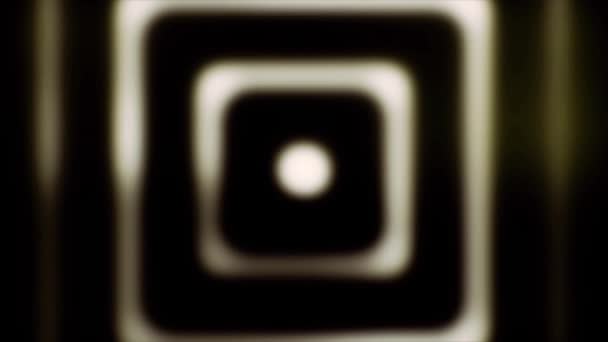Ilusión óptica hipnótica abstracta de cuadrados transformadores, lazo sin costura. Animación. Cuadrados coloridos de pequeñas partículas de luz tenue que se hacen más pequeñas una por una, convirtiéndose en un círculo y desapareciendo. — Vídeos de Stock