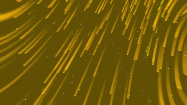 Beautiful flow of moving lines and sparkles. Motion. Lines move in single cosmic stream on colored background. Beautiful space animation with abstract stream of stars — Stock Video