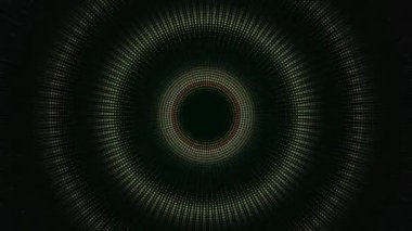 Radyo dalgaları gibi hareket eden konsantre halkaları olan bir arka plan. Animasyon. Radar sisteminin çalışma sürecinin görselleştirilmesi, kusursuz döngü.
