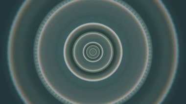 Genişleyen hipnotik çemberlerle soyut bir arka plan. Animasyon. Hipnoz ve zihin kontrolü kavramı, sonsuz renkli halkalar..