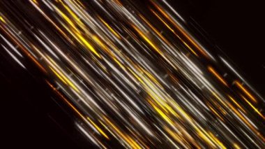 Parlayan parlak ışınlardan oluşan parlak bir sütunu ve pürüzsüz bir döngüsü olan fütürist bilim kurgu deseni. Animasyon. Neon güzel çizgilerin çapraz akışı.