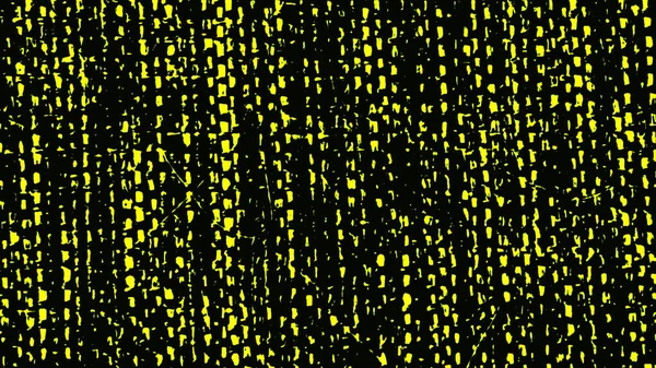 Fond d'écran jaune fou avec des lignes pointillées clignotantes sur fond noir, boucle transparente. Animation. o Texture pulsante, effet stop motion. — Photo