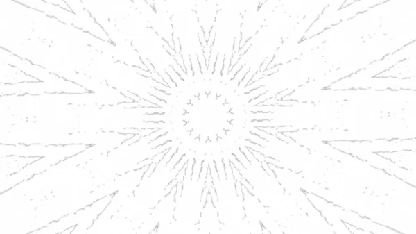 Abstraktes, schwarz-weiß animiertes Kaleidoskopmuster mit Stop-Motion-Effekt. Animation. Monochromes kaleidoskopisches Mandala auf weißem Hintergrund. — Stockfoto