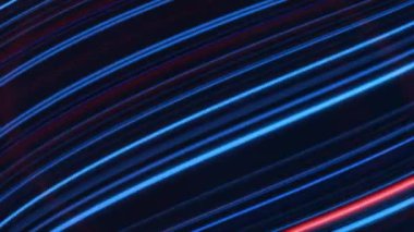 Renkli soyut dinamik bükme çizgileri arka plan, kusursuz döngü. Animasyon. Dalgalı dar eğim çizgileri durmadan akıyor..