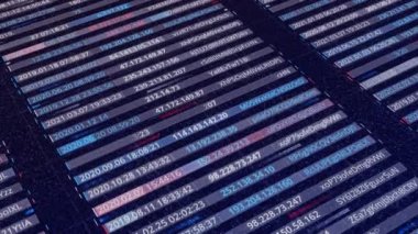 Sistemin şifrelerini seçen yapay zekanın soyut görselleştirilmesi, kusursuz döngü. Animasyon. Çevrimiçi veri güvenliği kavramı.