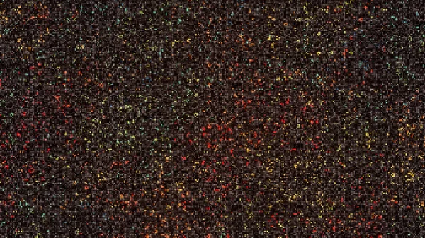 Abstracte mozaïek textuur met knipperende en vloeiende kleurrijke deeltjes, naadloze lus. Animatie. Multi gekleurde mooie gestippelde achtergrond. — Stockfoto
