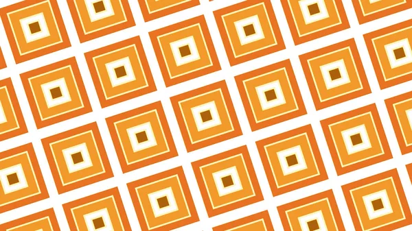 Pulsating orange and brown rectangles on white black background in synchronous repeating action. Motion. Field of blinking figures getting closer and and rotating. — Stock Photo, Image