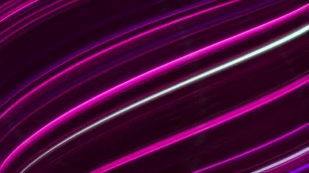 Shimmering waving lines flowing with bright moving rays, seamless loop. Animation. Beautiful hypnotic motion of narrow stripes. — Stock Video