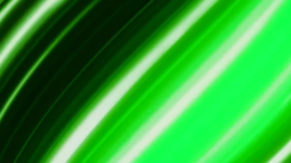 녹색의 굽은 줄무늬가 흐르고 있다. 애니메이션. 곡선을 그리며 흐르는 반짝 이는 선들의 아름다운 배경. 빠르게 움직이는 밝은 선의 에너지 흐름 — 스톡 사진