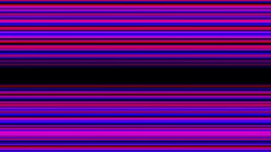 Kırmızı ve mavi yatay yüksek teknoloji hatları, kusursuz döngü. Animasyon. Ekranın siyah merkezine doğru akan paralel renkli çizgiler.