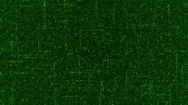 Diagrama com linhas móveis em placa de computador. Animação. Diagrama matricial com linhas movendo-se ao longo do diagrama. Diagrama dentro do cartão de memória do sistema de computador — Vídeo de Stock