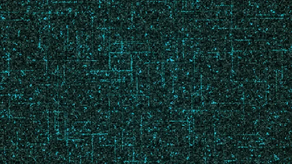 Contexto tecnológico abstrato com a superfície futurista de uma placa de circuito. Animação. Ciberespaço com dados de transformação pixelados, loop sem costura. — Fotografia de Stock