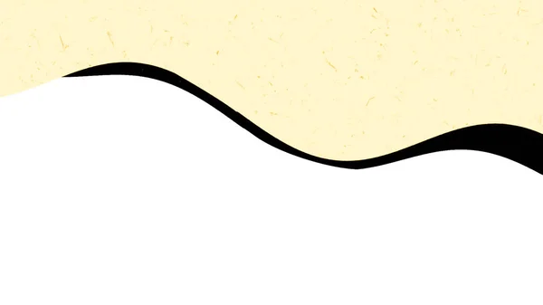 アブストラクト単純な波状の形状、シームレスループ。アニメーション。黒と白の漫画の波でベージュの背景に塵粒子. — ストック写真