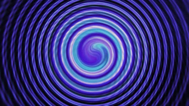 Farbige Spirale mit verschwommenem Zentrum. Bewegung. Hypnotisierende Spirale mit irisierender farbenfroher Mitte. Beruhigende Farbspirale mit verschwommenem Zentrum — Stockvideo