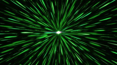 Işınlar merkez noktaya hareket eder. Animasyon. Merkezdeki parlak nokta renkli ışık ışınlarını emer. Kozmik yıldız uzayda ışık ışınlarını emer. Parlayan kara delik ışık ışınlarını emer.