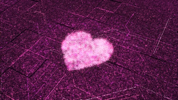 Simple Pink Rotating Pixelated Animated Heart GIF