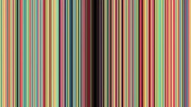 Renkli dikey çizgiler ayrılıyor. Animasyon. Siber dünyaya geçit açan dikey çizgilerin arkaplanı. Parlak çizgiler koyu dikey geçidi açar