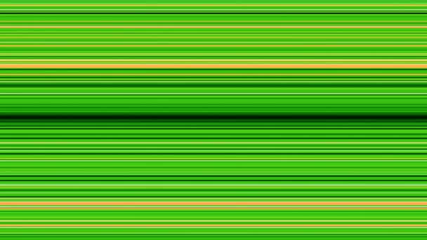 Hypnotic animation with lines moving from center. Animation. Bright colored stripes move horizontally diverging from center. Bright intro with divergence of horizontal stripes from center — Stock Video