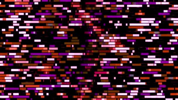 Le strisce colorate si allontanano in direzioni diverse. Animazione. Animazione loop di flussi in movimento da strisce colorate. strisce colorate si muovono a parte come muro di mattoni — Video Stock