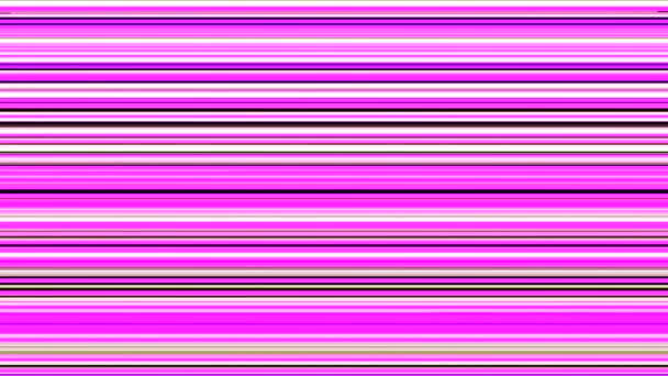 Gekleurde strepen zijn verbonden in het midden. Animatie. Achtergrond van felgekleurde lijnen bewegen op de top van elkaar en horizontaal samenvoegen. Gekleurde lijnen bewegen op en neer fuseren in elkaar in — Stockvideo