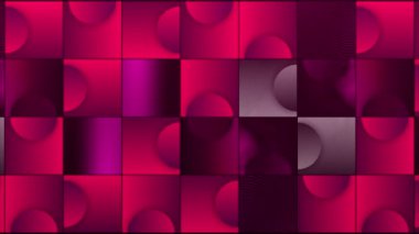 Her birinin içinde hareket eden nesneler olan renkli kareler. Hareket. Çemberler kareler halinde görünür ve uzaklaşır..