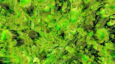 Cam şekilli 3 boyutlu animasyon. Hareket. Cam kalıplara renk nakli. Buz şekillerinde ve kabarcıklarda güzel renkli yansımalar