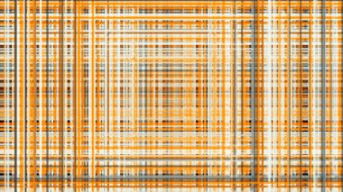 Kesişen sarı ve beyaz çizgilerle soyut arkaplan, kusursuz döngü. Animasyon. Çapraz çizgiler kare şeklinde bir tünel etkisi yaratıyor..