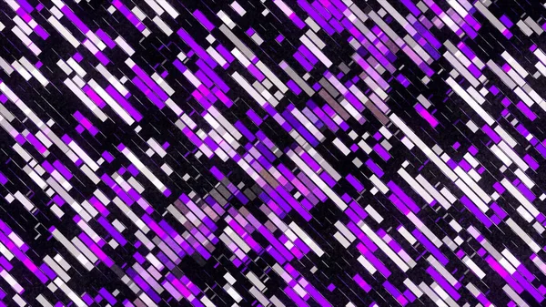검은 배경에 있는 데이터 스트림의 정확 한 직사각 형 라인. 애니메이션. 컴퓨터 암호화 된 정보로서의 최면제 라인, 물기없는 고리. — 스톡 사진