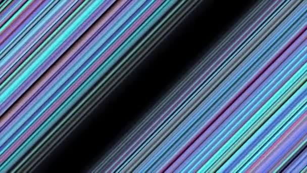 Shimmering narrow strings of blue tones moving towards the black center of a screen. Animation. Seamless loop motion of diagonal lines. — Stock Video