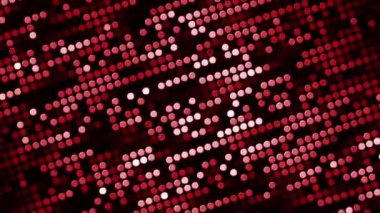 Renkli mozaik noktalar derede hareket ediyor. Hareket. Renkli noktalarla baş döndürücü bir animasyon. Mozaik noktaların akışı döner akış içinde hareket eder