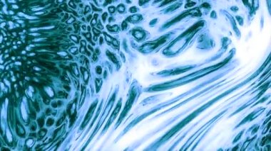 Sıvı hareketler ve esnemeler. Hareket. Renkli ve parlak yanardağları olan güzel bir 3D sıvı. Renkli cıva sıvılarında güzel yanardağlar.