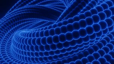 Yılan desenli üç boyutlu spiral. Tasarım. Hipnotik animasyon ve yılan spirali. Yılanın dolanmış bedeni açılır ve kıvranır.