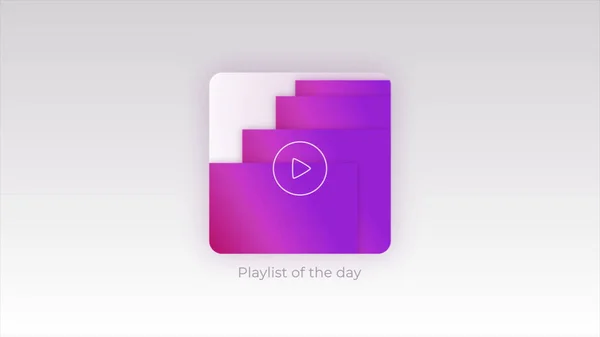 Dimostrazione delle caratteristiche dell'applicazione per un dispositivo digitale. Mozione. Un'applicazione che seleziona una playlist del giorno per un utente. — Foto Stock