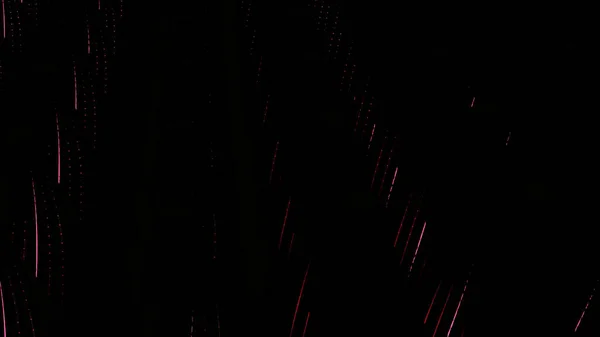 Абстрактный фон с многочисленными рядами столбов конусовидной формы с разрезанным верхом и красными световыми вспышками. Дизайн. Поле трехмерных полосатых колонн. — стоковое фото