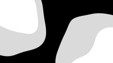 Siyah ve beyaz soyut şekiller düzgünce şekil değiştirir ve şekil değiştirir.