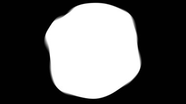 Siyah arkaplanda beyaz leke dönüşüyor ve şekil değiştiriyor