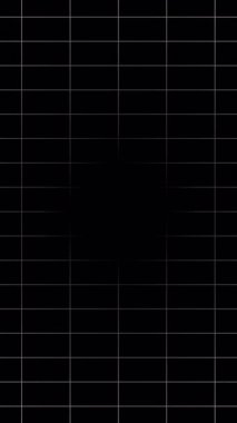 Siyah arkaplan üzerindeki ızgara desen canlandırması genişletiliyor