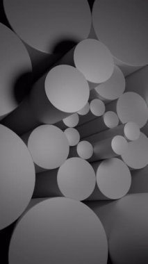 Monochromatic background with moving 3d cylinders creating a dynamic and seamless pattern