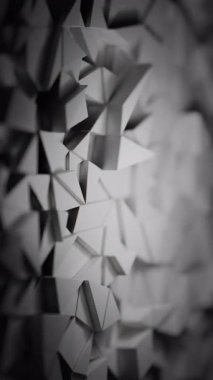 Beyaz organik formların dalgalanması siyah bir arkaplana karşı yatay döngü içinde hareket etmesidir