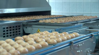 Kapalı Kapılar Taşıyıcı Gösterisindeki Altın Yuvarlaklar Parlak Kabuklar ve Üniforma Aralığı, Paslanmaz Tepsi İzleri, Yakın Kızılötesi