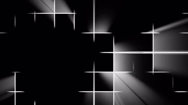 Parıltılı Siyah Arkaplan Işıkları, Stark Beyaz Çizgileri ve Kare Görüntü Karşıtlığı Oluştur,