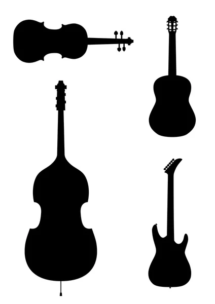 Ensemble d'instruments de musique — Image vectorielle