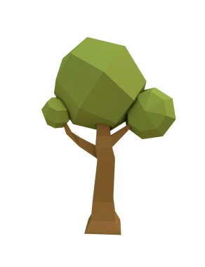 düşük poli ağaç