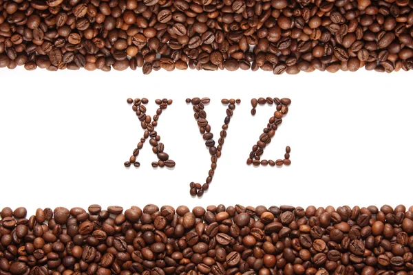 Ein Kaffee-Alphabet — Stockfoto