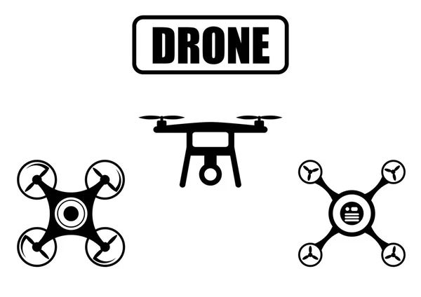 Uppsättning av drönare — Stock vektor