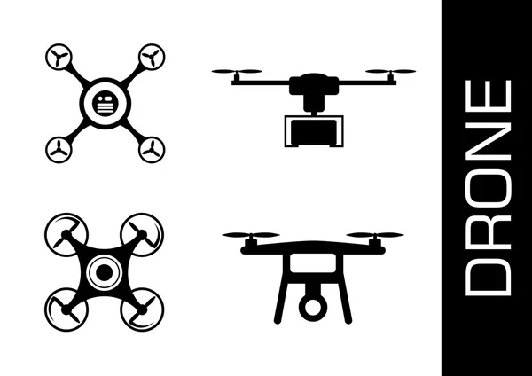 無人偵察機のセット — ストックベクタ