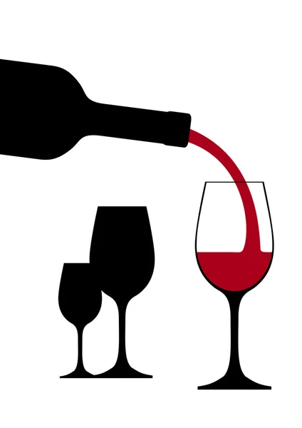 Verres à vin — Image vectorielle