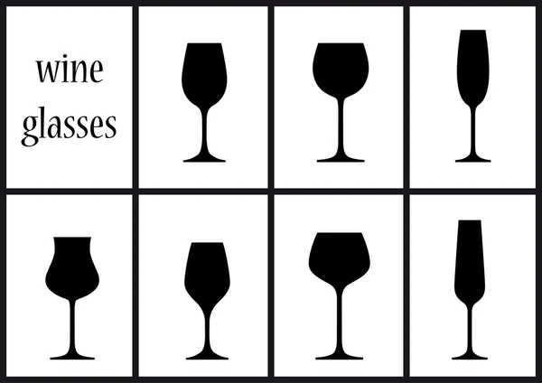 Verres à vin — Image vectorielle